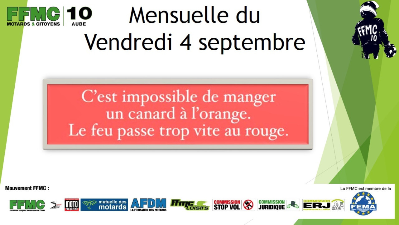 Diaporama mensuelle du 4 septembre 2026